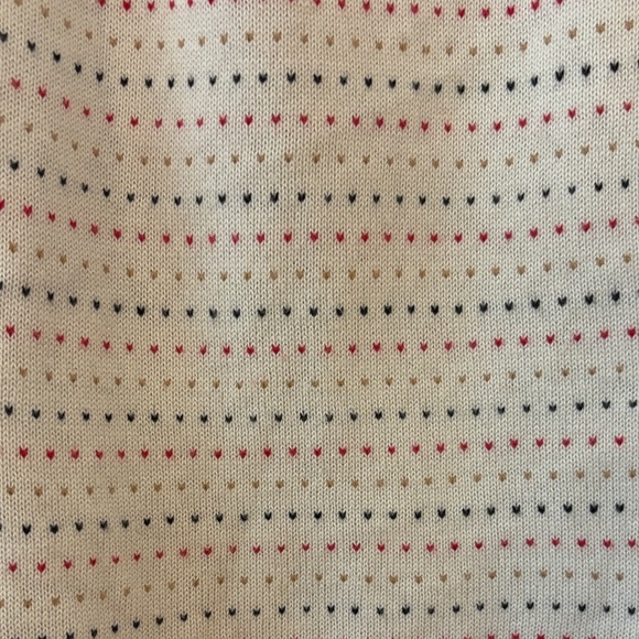 Talbots Red and Cream Fair Isle Lamb’s Wool Sweater - Picture 3 of 6